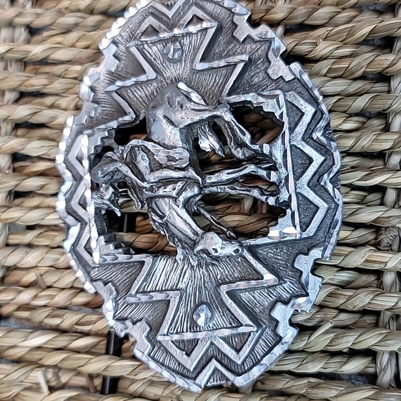 Vintage End Of The Trail belt buckle - Picture 2 of 5